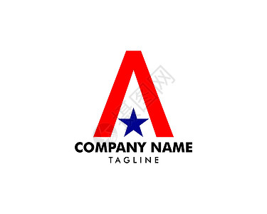 字母 A 星徽标图标设计模板元素 Vecto运动标识领导者俱乐部星星品牌商业字体团体插图背景图片