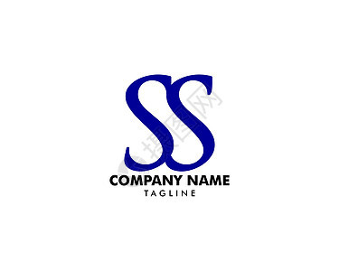 初始字母 SS 徽标模板设计身份公司艺术黑色标识白色商业品牌创造力插图图片