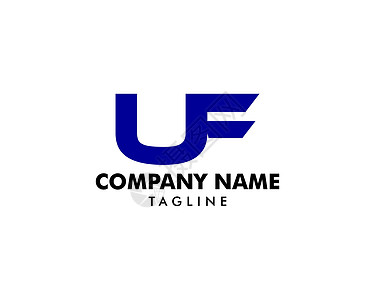 首字母 UF 徽标模板设计公司商业插图身份营销奢华刻字字体网络品牌图片