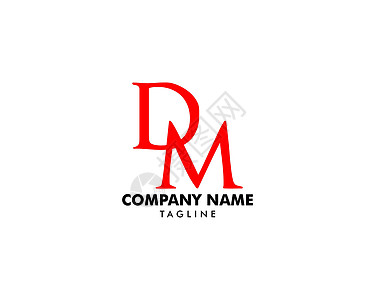 初始字母 Dm 徽标模板设计创造力白色标签网络身份dm技术插图品牌商业图片