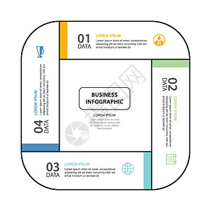 数据图表选项卡细线索引模板 矢量图抽象方形信息图表背景日程广告按钮报告商业推介会插图菜单折纸小册子图片