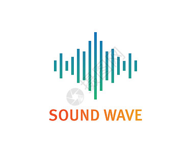 声波插画嗓音波浪记录震动节拍脉冲光谱频率科学音乐图片