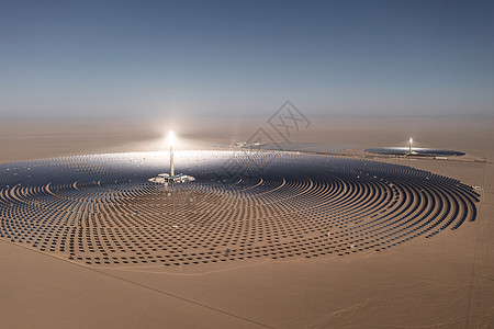光伏发电 中国邓华市太阳能热电站Dunhuang中心供电绿色沙漠控制板电气生态阳光活力资源图片