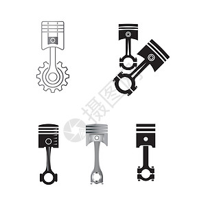 活塞矢量图标设计插图模板赛车手工具力量维修汽车摩托车柴油机发动机车辆机器图片