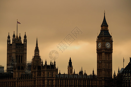 Big Ben和伦敦议会大厦旅行观光文化吸引力政治天空纪念碑旅游城市蓝色图片