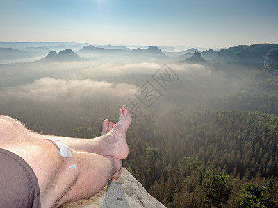 翻过一双正躺着的男性身体的两腿 进入一片木林般的风景图片