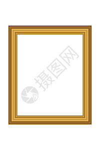 方形金色复古木制框架适合您的设计 复古封面 放置文本 用于绘画或照片的复古古董金色漂亮矩形框 它制作图案矢量模板艺术木头插图边界图片