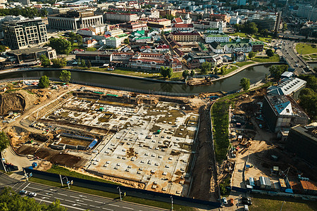 老城建筑工地 明斯克市中心建筑 明斯克建筑工地 白俄罗斯图片