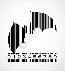 条形码蝙蝠图像矢量它制作图案图片