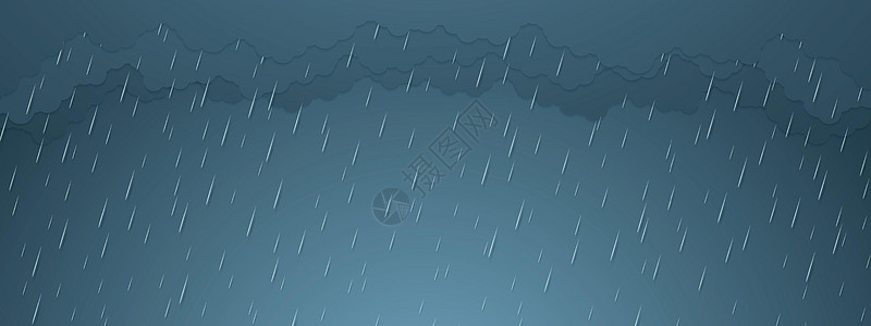 矢量插画暴雨雨背景雨季纸艺万科淋浴温度雨量灰蒙蒙卡片预报环境天空工艺气候背景图片