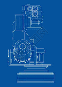 工业机械臂 韦克托字法工具手臂科学技术工程绘画机械生产工厂图片