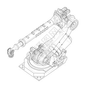 工业机械臂 韦克托生产电脑蓝图手臂动力学工具绘画自动化工程科学背景图片