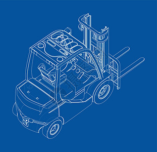 叉车 正字法向量草图贮存托盘仓库柴油机建筑拖拉机卡车装载机工人图片