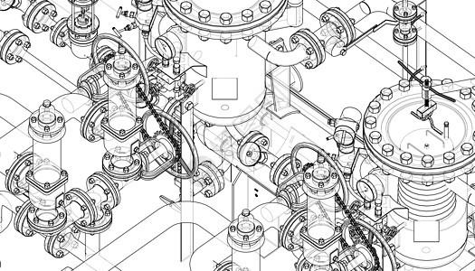 阀门等工业设备 韦克托管子工厂字法配件金属插图活力管道压力设施图片