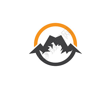山图标标志业务旅行插图爬坡金融岩石顶峰运动冒险山脉生态图片