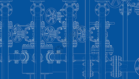 阀门等工业设备 韦克托力量蓝色植物海关管道草图配件资源蓝图设施图片