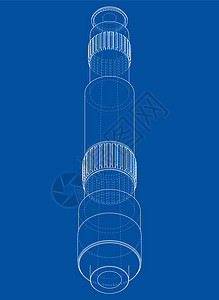 带齿轮的轴 韦克托机器牙齿草图工具框架工程团队渲染圆圈蓝图图片