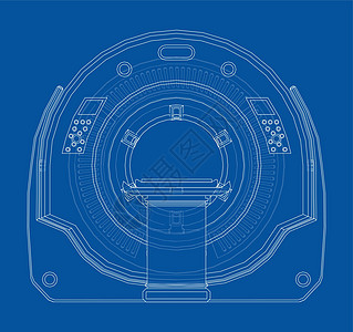 CT 扫描仪 MRI 机器 韦克托医院测试插图科学放射科蓝图诊所癌症医生草图图片
