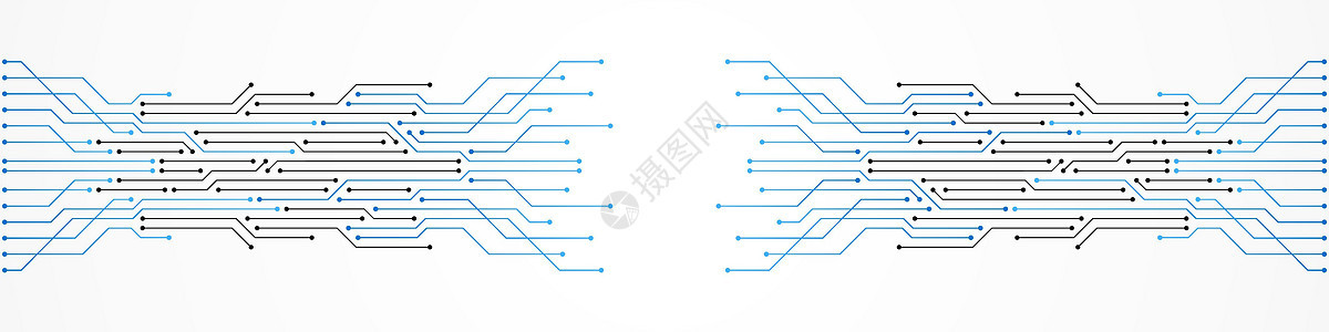 抽象技术背景蓝色电路板图案微芯片电源线商业网络电脑工程木板力量电气硬件活力插图图片