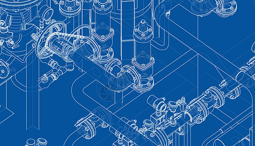 阀门等工业设备 韦克托工厂燃料草图配件植物工程金属化学品蓝色设施图片