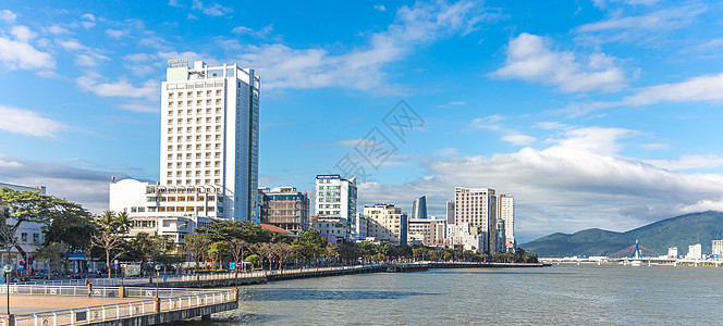2019年1月5日 大南市与汉江的全景旅行商业纪念碑灯柱天空反射建筑热带海滩天际图片
