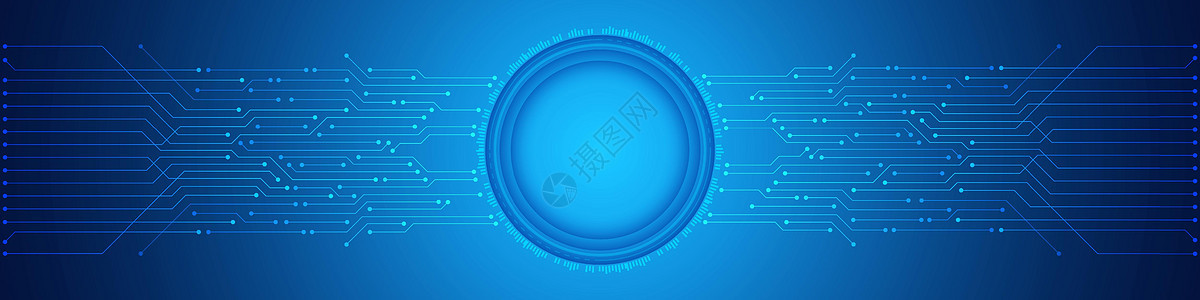 抽象技术背景数字圈蓝色电路板图案微芯片电源线进步处理器科学一体化网络电气插图电路半导体工程图片