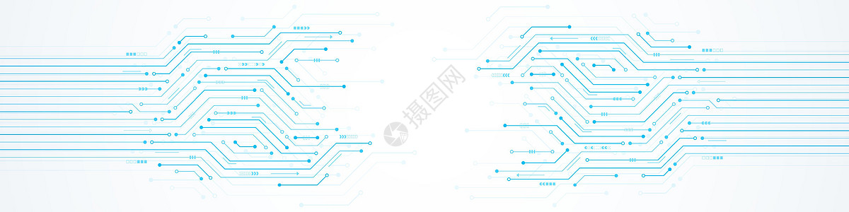 抽象技术箭头加速和蓝色电路板电气工程半导体互联网电脑木板一体化插图母板活力背景图片
