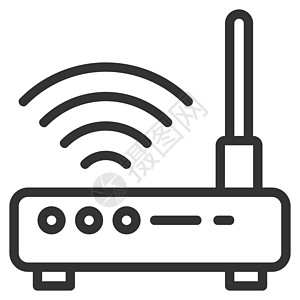 Wifi 路由器图标设计大纲样式图片