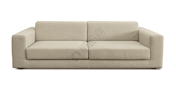 现代松软沙发 Sofa 孤立在白色背景上 工作室拍摄图片