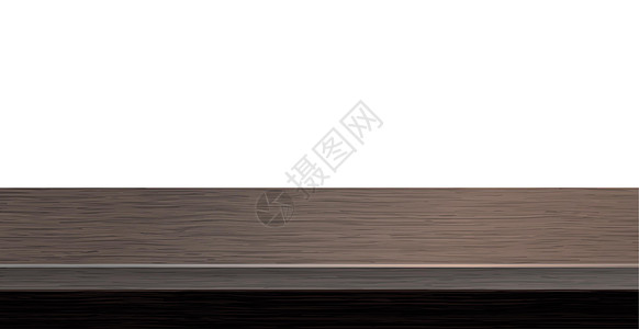 大桌顶 固体木质 白色背景  矢量产品木头木材广告插图乡村展示松树地面材料图片