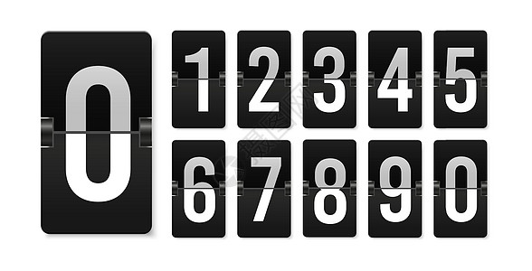倒计时记分牌数字 分数矢量现实时间表 机械复古机场翻板 柜台样机时间插图控制板木板正方形日历界面图表飞机场小时图片