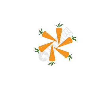 胡萝卜标志 vec饮食营养产品叶子标识食物橙子萝卜植物生态图片