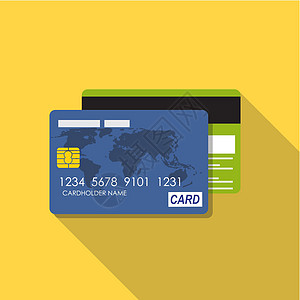 信用卡图标平面概念矢量图互联网篮子支付卡片销售量市场机动性零售运输手指图片