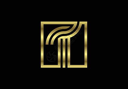 金色大写字母 T  创意线条字母设计标志海报邀请的图形字母符号 它制作图案矢量广告公司商业几何学黑色潮人教育插图艺术创造力图片