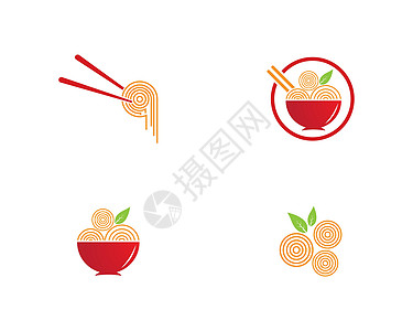 面条标志设计午餐食物筷子美食插图拉面菜单厨房餐厅烹饪图片