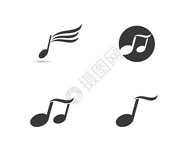音乐笔记图标 Vecto钥匙低音谱号商业旋律仪器高音嗓音插图艺术背景图片