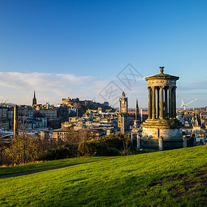 爱丁堡之景柱子地平线城市纪念碑蓝色结构景观景点文化历史图片