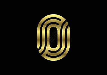 金色大写字母 O  创意线条字母设计标志海报邀请的图形字母符号 它制作图案矢量教育身份插图潮人商业创造力几何学网络公司艺术图片
