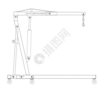 发动机吊具 韦克托中心3d检查维修工具车站服务引擎运输草图图片