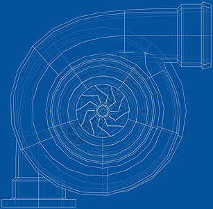 汽车涡轮增压器概念大纲 韦克托活力运输扇子空气速度绘画圆圈车辆字法发动机图片