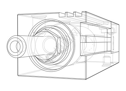 抽象行业对象概念 韦克托加工元素插图机器矢量装置制造业圆柱工业蓝图图片