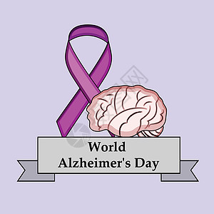 世界老年痴呆症日背景记忆心理学女士病人墙纸横幅紫色男性药品失智图片