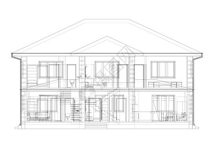 住宅建筑技术图纸 韦克托住房网格建筑学草图工程师文书房子原理图公寓工作图片