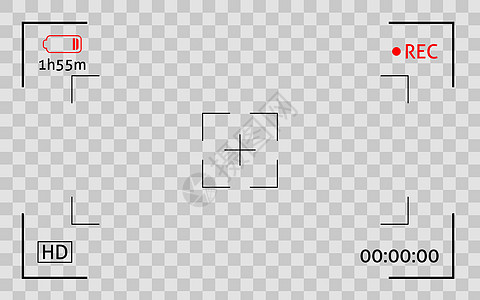 相机取景框 显示快照数字视频记录屏幕 模板边界照片录像展示快门凸轮作品录音机电影摄影图片
