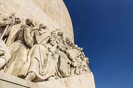 里斯本的美丽和巨大探索古迹Lisbon石头旅行石方太阳旅游勘探航海海军天空雕塑图片
