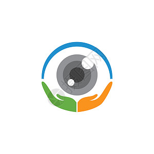 品牌标识公司眼部护理 vecto眼睛网络公司插图手表技术身份眼球标识蓝色图片