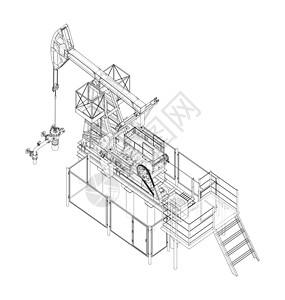 石油开采的工业设备 韦克托草图钻机化石井口螺栓汽油勘探机器钻头气体图片