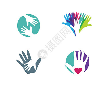 手部护理标志模板合伙公司创造力插图商业伙伴工作帮助机构圆形图片