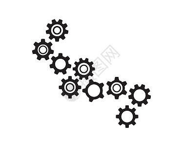 齿轮图标模板引擎工业工厂工作工程师创造力商业车轮工程插图图片