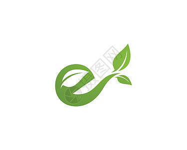 绿叶生态自然元素字母农场叶子插图生长商业电子绿色字体生活图片